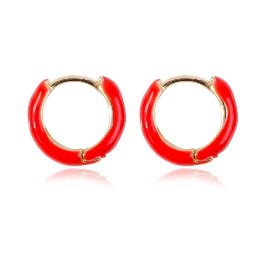 Lovely Metal Geometric Stud Earrings For Women Colorful Design 2021