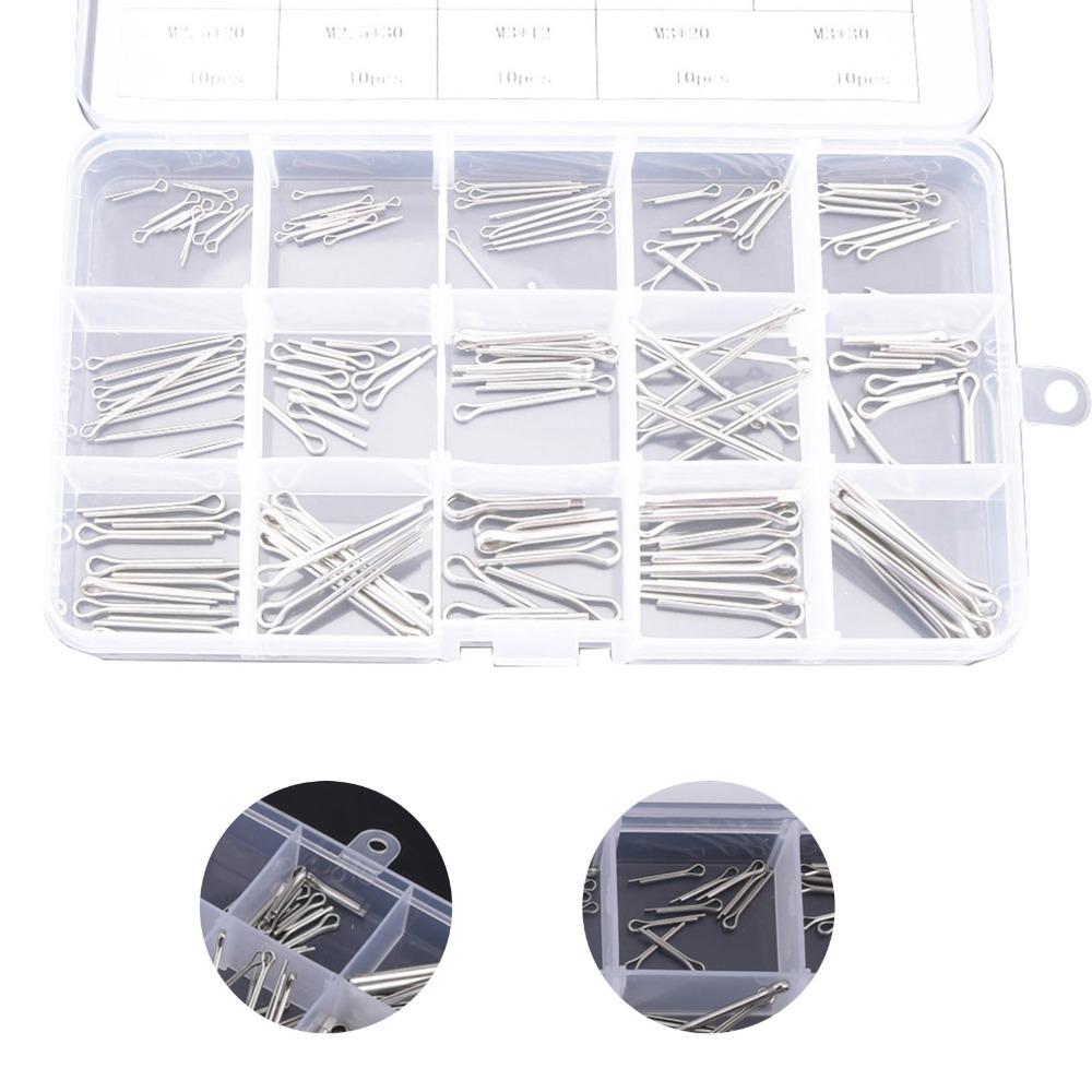 150 Pcs 304 Stainless Steel Cotter Pins Small Cotter Pins 15 Sizes Hardware Pins Heavy Duty Cotter Pin Assortment Kit
