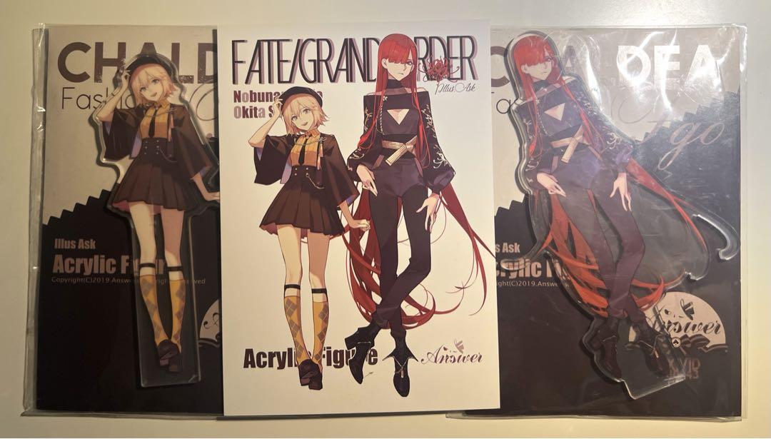 

[Б/У] ASK FGO Окита Содзи Ода Нобунага Акриловая подставка Бонусная открытка Fate