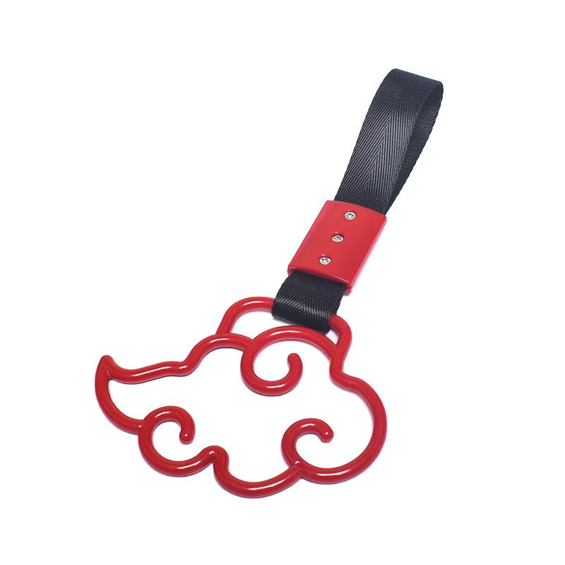 Car decoration pull ring cherry blossom circular inner handle suspension decoration night light modification tail pendant