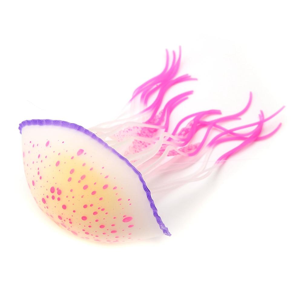 Aquarium Simulation Silicone Artificial Jellyfish Fish Tank Decoration Ornament Red