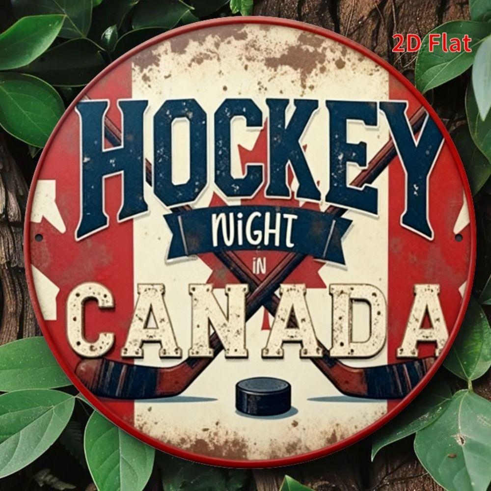 Metal Poster Wall Art Retro Hockey Sign Home Garage Decor