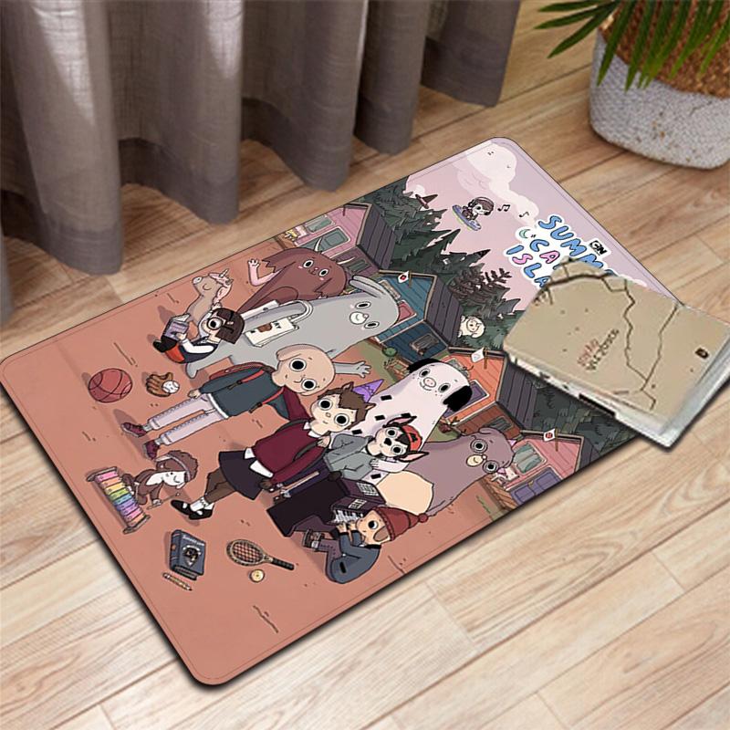 Summer Camp Island cartoon Rug Floor Mat for Living Room or Bedroom Soft and Comfortable Carpet a Gift for Birthday and Holiday.