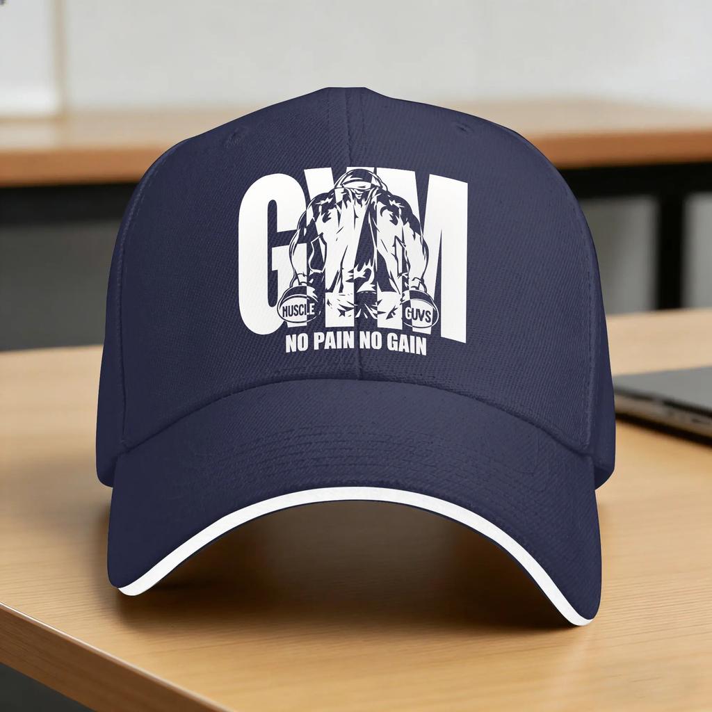 Gym Bodybuilding Fitness Baseball Cap NO PAIN NO GAIN Trendy Trucker Hat Spring Unisex Unisex Kpop Rock Snapback Cap