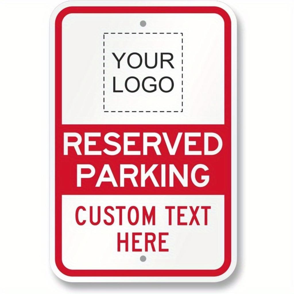 1pc 12"x18" SmartSign Custom Reserved Parking Sign | USA-Made 63 Mil Laminated Rustproof Aluminum | Add Logo/Text, Reflective Op