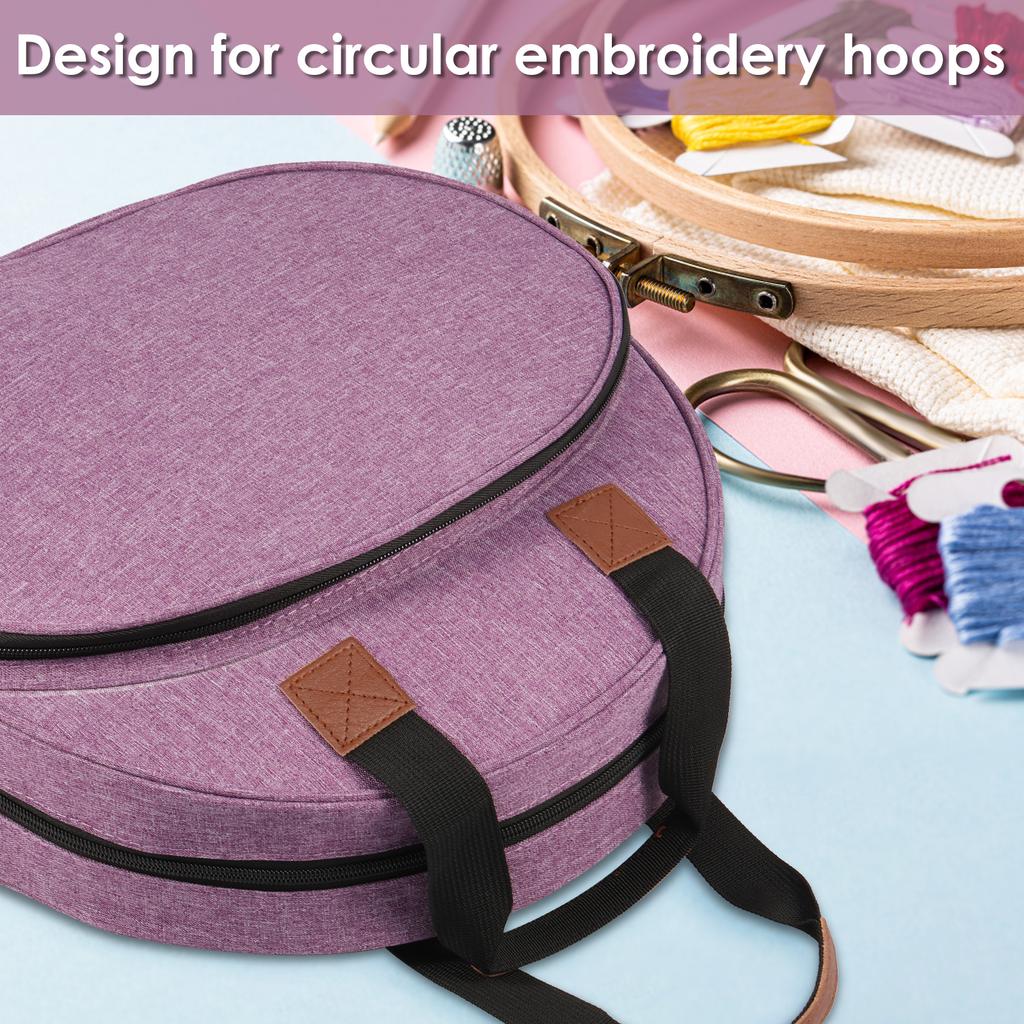 Embroidery Kit Organizer Bag Multi-Layer Oxford Craft Storage for Cross Stitch Threads Sewing Accessories Hoops Needlework Tools