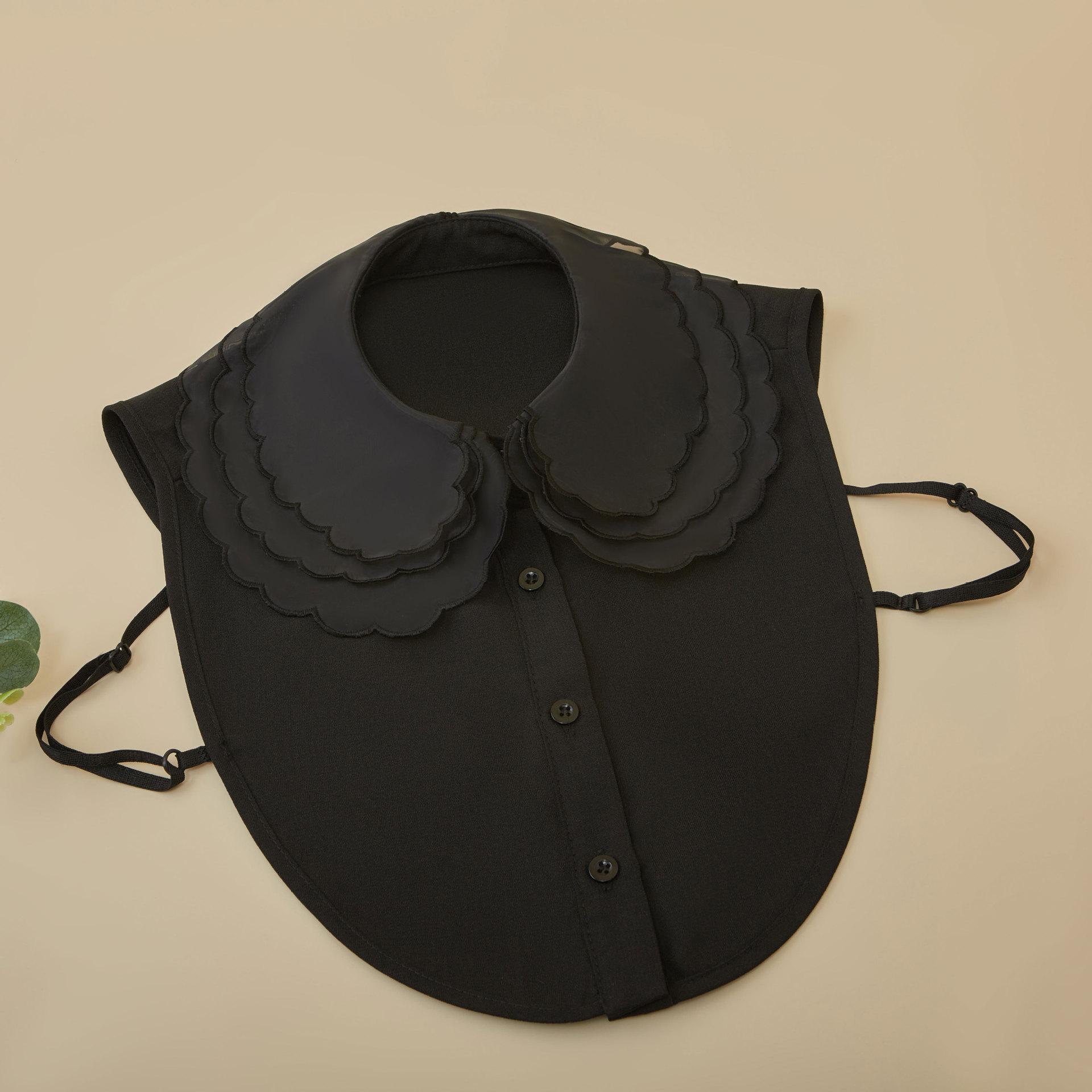 

Женский органзовый большой лацкан съемный воротник для свитера отстегивающаяся блузка топы ложный воротник блузка половина рубашки ложный воротник