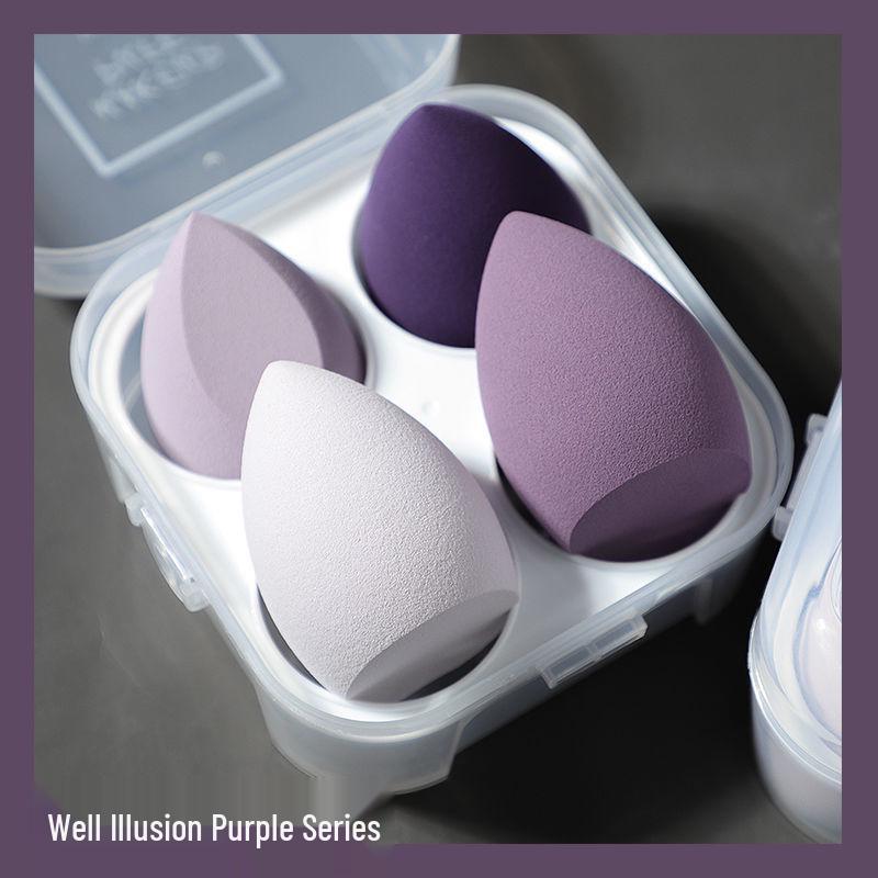 Eierschalen Make-up Schwamm - Nicht-Absorbierend, Superweich, Doppelte Anwendung für Trockene & Feuchte Anwendung, Verstaubte Make-up Quaste