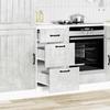 Kitchen Base Cabinet "Lucca" Concrete Gray Glued Wood