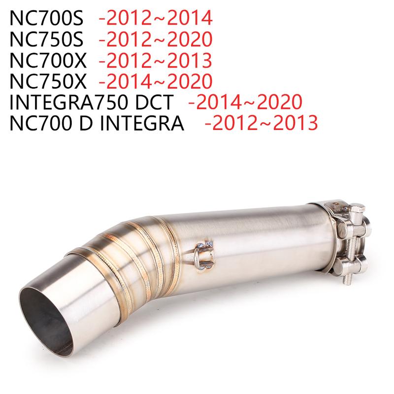 Motorcycle Exhaust Escape Pipe Front Middle Link Pipe Slip On For NC700X NC700S NC750X NC 750 DCT NC750S 2012 - 2020
