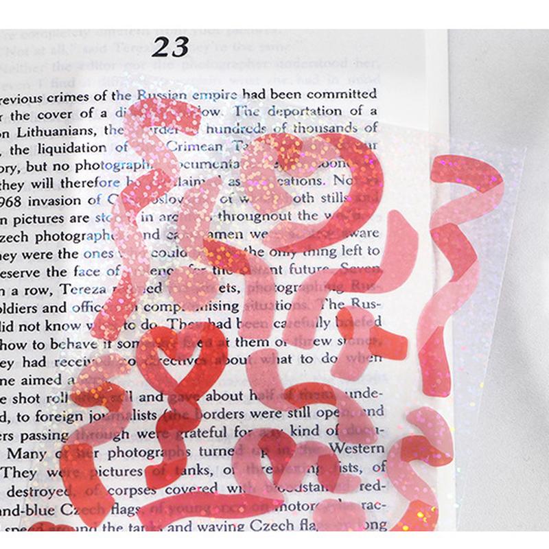 2 Pcs Color Fantasy Series Decorative PVC Laser Stickers Scrapbooking Stick Label Diary Stationery Album Rainbow Ribbon Sticker