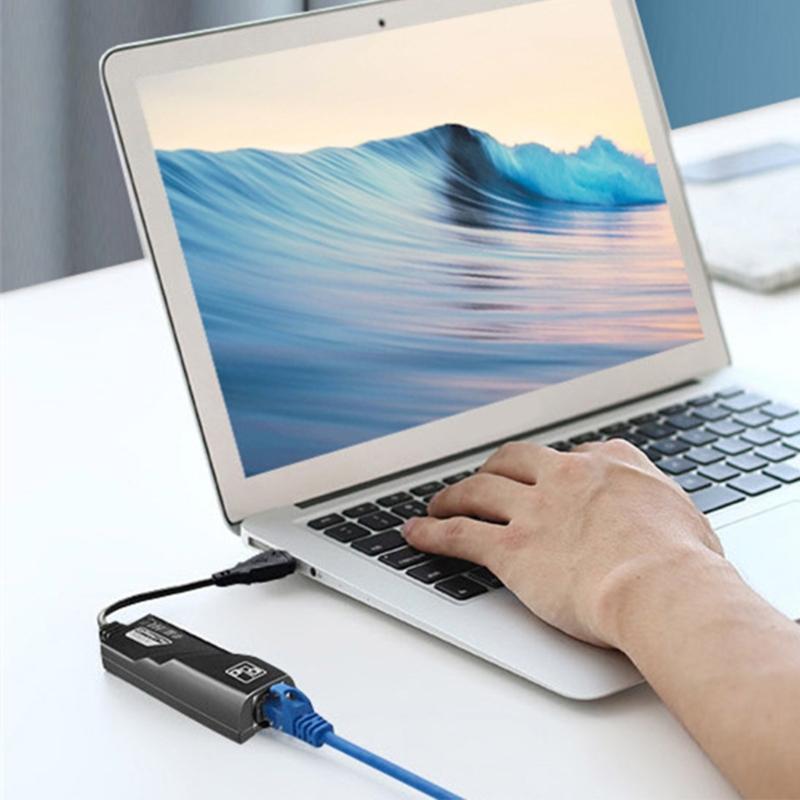 USB Type C to RJ45 Ethernet Converters 100/1000Mbps for Laptops and Tablets with Fast Data Transfer Speeds