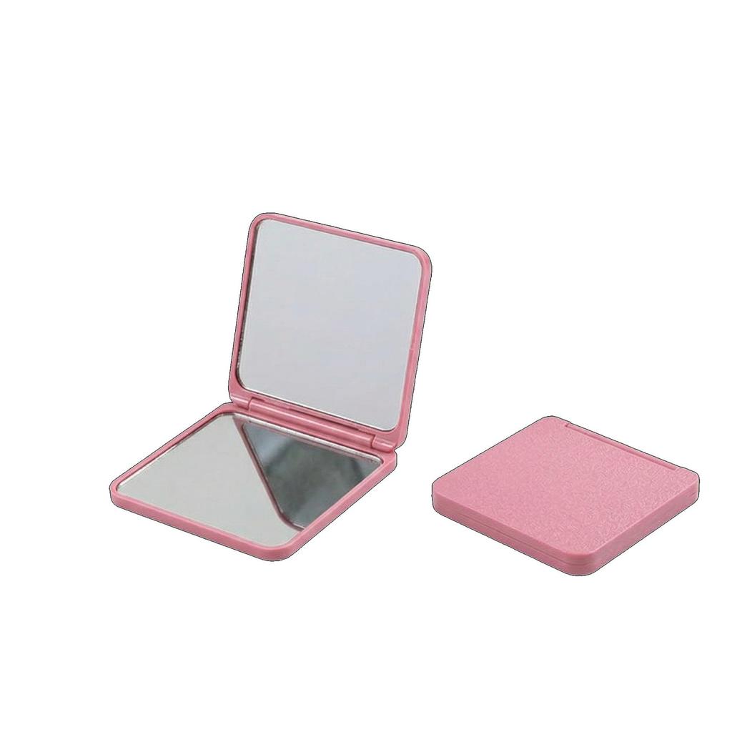 "Kompakt Çift Taraflı Katlanır Cep Aynası: Taşınabilir Makyaj İçin Büyüteçli ve Normal