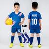 Boys Football Jerseys Shorts Socks Girls Team Kicking Sportswear PlayBall Uniforms Children Soccer Shirts Clothing Blue