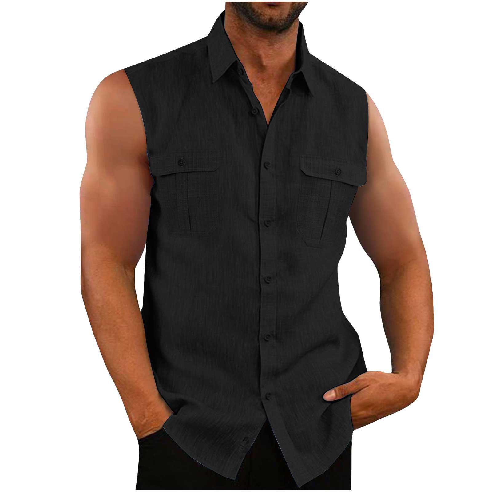5 Canotte Uomo In Cotone: Gilet Senza Maniche Multicolori (Nero, Blu, Rosso) - Slim Fit, Traspiranti, Per Palestra, Corsa, Estate