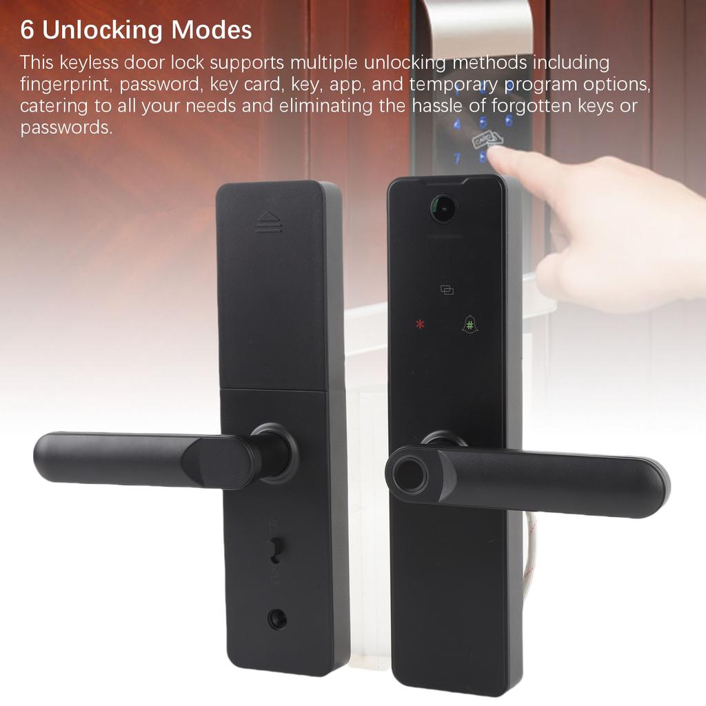 Smart Door Lock with HD Camera 6 In 1 Password IC Card Key APP Unlock Keypad Fingerprint Door Lock