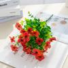 Artificial Plastic Cherry Flowers Silk Daisy Christmas Decorations Vase for Home Garden Party Wedding Fake Eucalyptus Plants