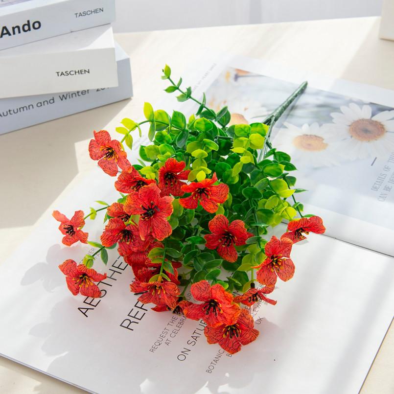 Artificial Plastic Cherry Flowers Silk Daisy Christmas Decorations Vase for Home Garden Party Wedding Fake Eucalyptus Plants