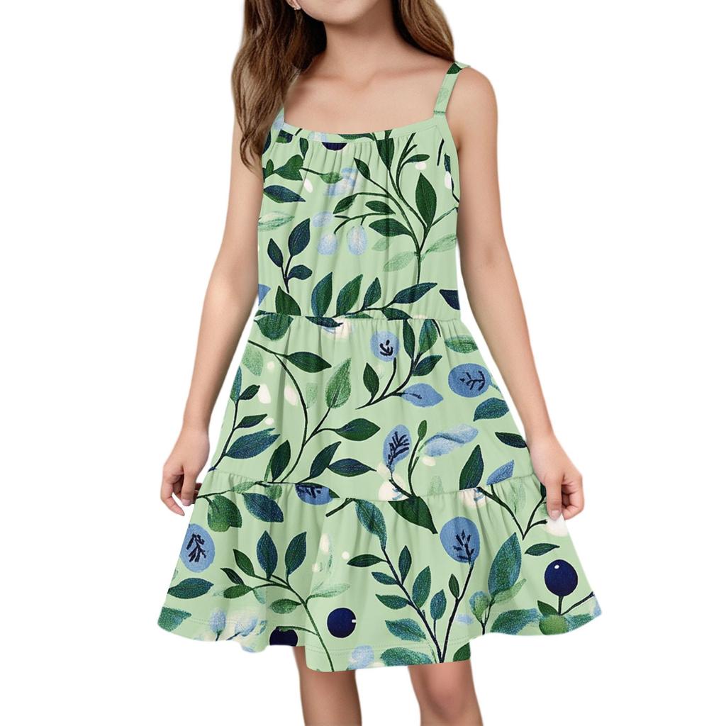 Children's Summer Casual Fashion Round Neck Sleeveless Dress