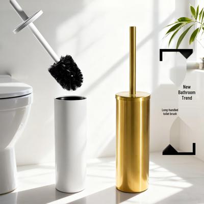 304 Stainless Steel Wall-Mounted Toilet Brush Set with Base