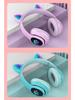 Cute Luminous Cat Ear Bluetooth Headphones for Kids - Trendy Wireless Headset for Girls
