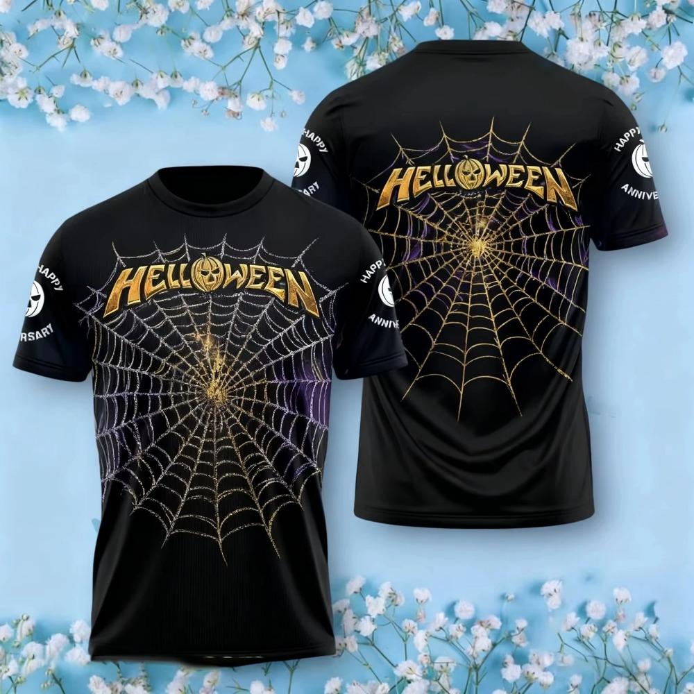 Novelty Rock Halloween Band 3D Print T-shirt Men Women Fashion Trend O-Neck Short Sleeve Tops Tees Plus Size Tshirt Men Clothing