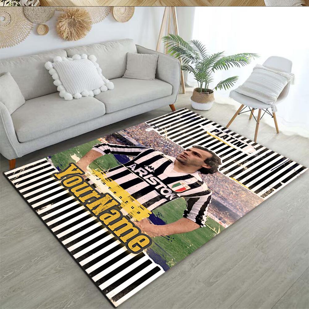 Juventus Customize Your Name Floor Mat Design for Living Rooms Hallway Entryway Bedrooms Anti-slip Rug Decorate Offices Best for Christmas
