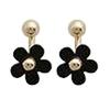 1 Pair Ear Studs All-match Accessories Flower Alloy Double Side Earring for Party