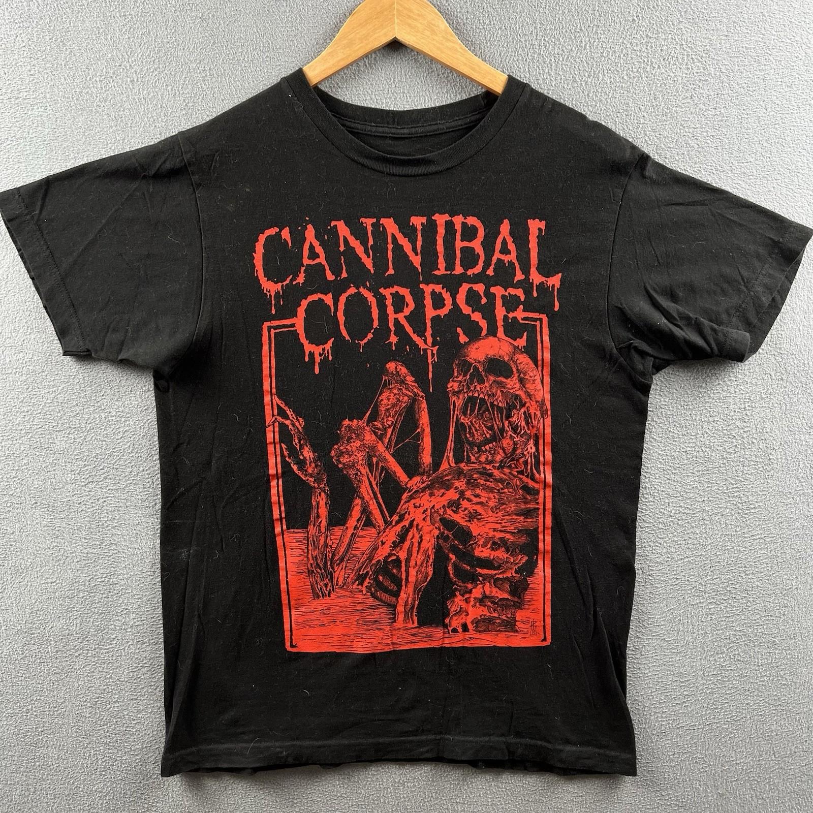 Vintage Cannibal Corpse Shirt Mens Medium Black Horror Death Metal 90s Band Tee Unisex T-Shirt S