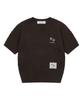 Koiliseu Celine Small Logo Short Sleeve Cable Knit (2 Colors)