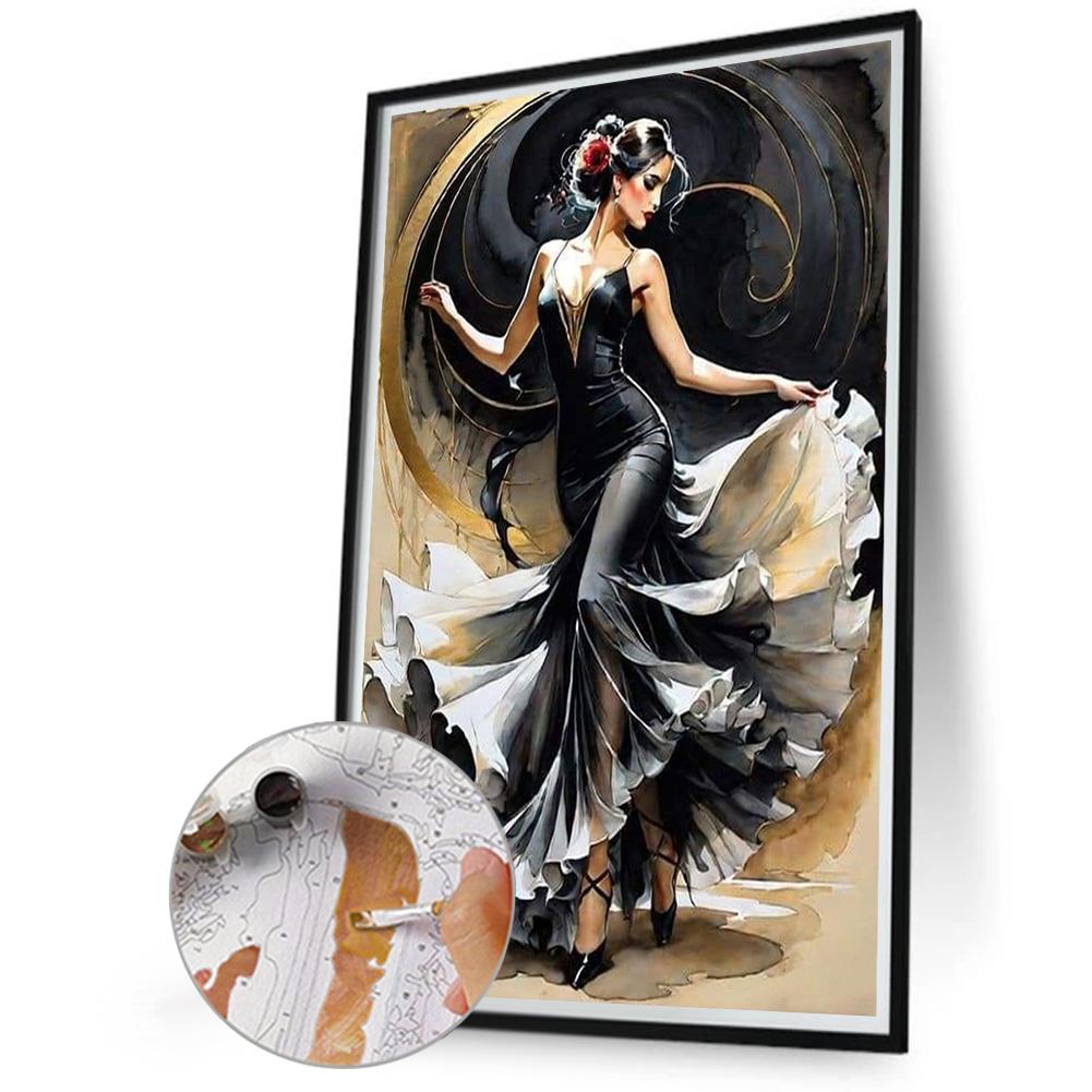 

T0# Набор для рисования по номерам на холсте DIY Картина маслом Девушка Декор для дома 40x60