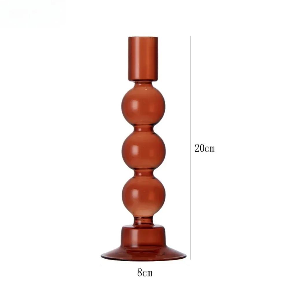 

1Pcs Nordic Glass Candle Holders Romantic Tealight Candlestick for Birthday Wedding Room Party Home Decor