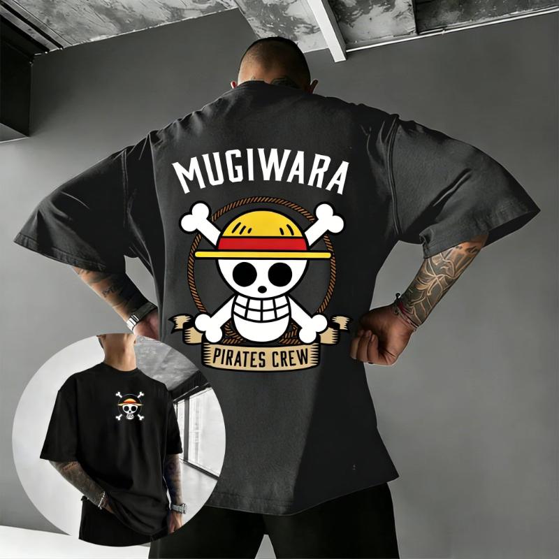 One Piece Skull Anime T Shirt Men Women Cotton Short Sleeve Summer Tops Casual Graphic Tee 2026 New Streetwear Cartoon Print Y2k