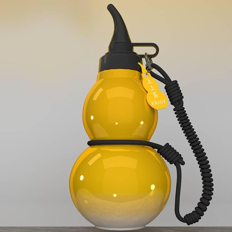 Stylish Black Myth Gourd Water Cup Made Of Durable Tritan Material For All Purposes