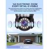 Four Lens Four Screens 16MP WIFI IP Camera Two Way Audio 360° PTZ Control Linkage Auto Tracking IP66 Waterproof HiEasy APP