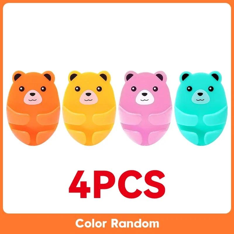 

Настенный крючок для хранения вещей Медведь-держатель вилки Держатель розетки без дырокола Крючок для кухонного кабеля Клейкая вешалка для проводов Ванная комната