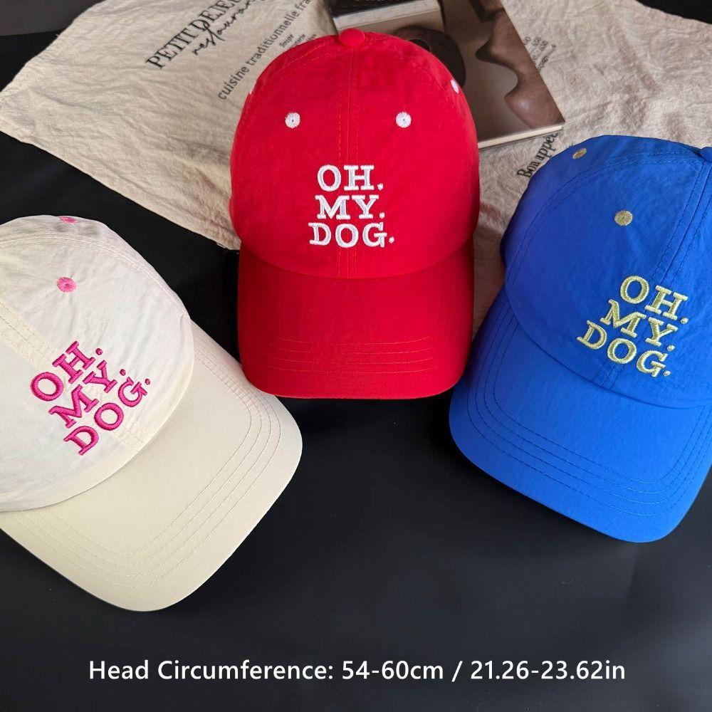 Creative Gift Lightweight Letter Baseball Cap Polyester Breathable Outdoor Hat Adjustable Sports Hat