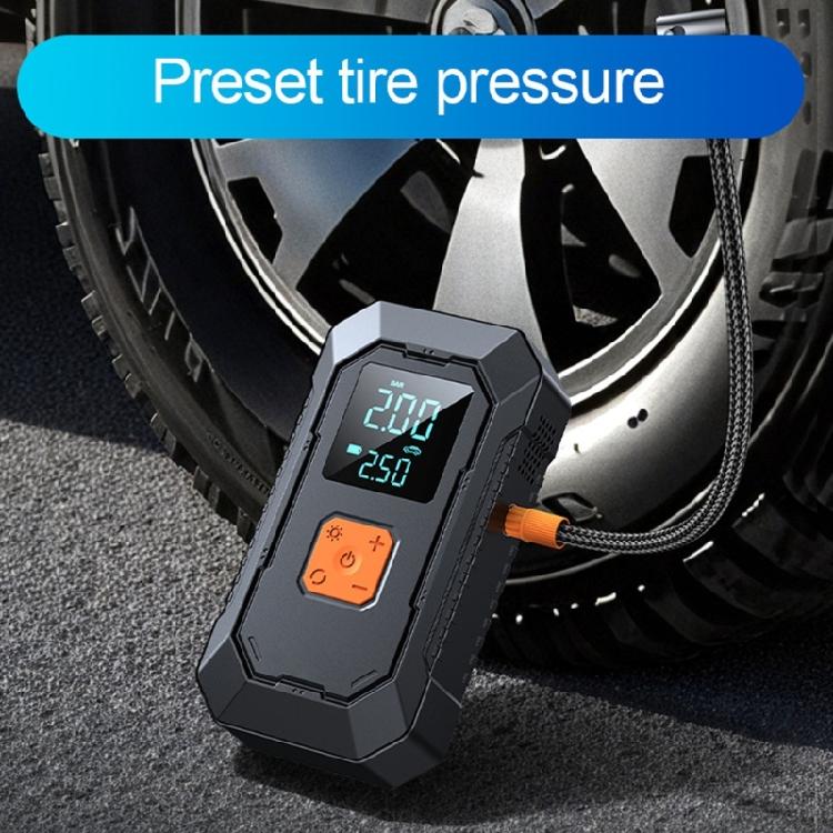 Cordless Tire Inflator Air Compressor With LED Work Light For Vehicles Balls Mobile Power Adapter USB C Fast Charging