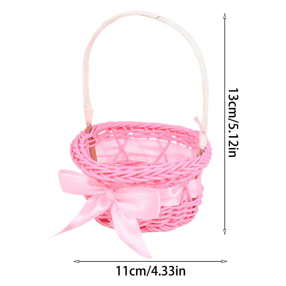 Panier Sac à Main Simple en Osier Tressé Pour Arrangement de Fleurs Fraîches Décoration de Maison Jardin Ou Panier Organisateur de Rangement Cadeau