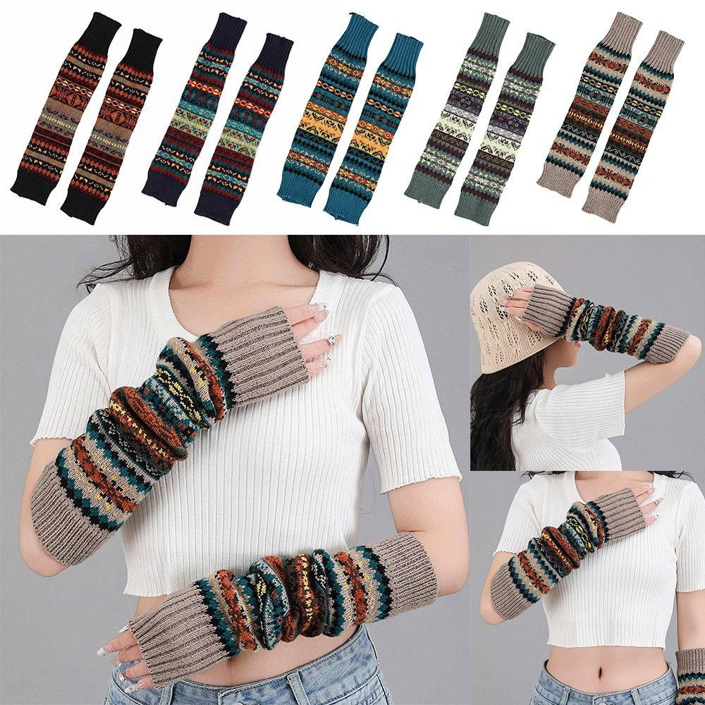Thicken Bohemian Style Socks Lengthen Knitting Gloves New Calf Socks Versatile