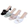 High-heeled Flip-flops Women's Shoes, Thick Heel, Anti-slip, Breathable, Cool