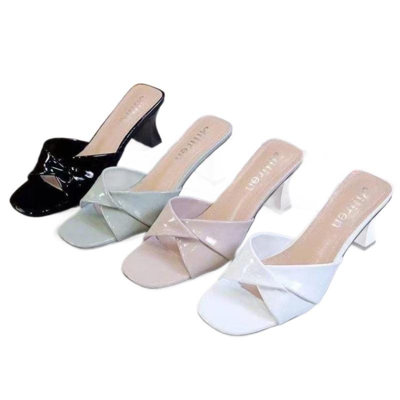 High-heeled Flip-flops Women's Shoes, Thick Heel, Anti-slip, Breathable, Cool