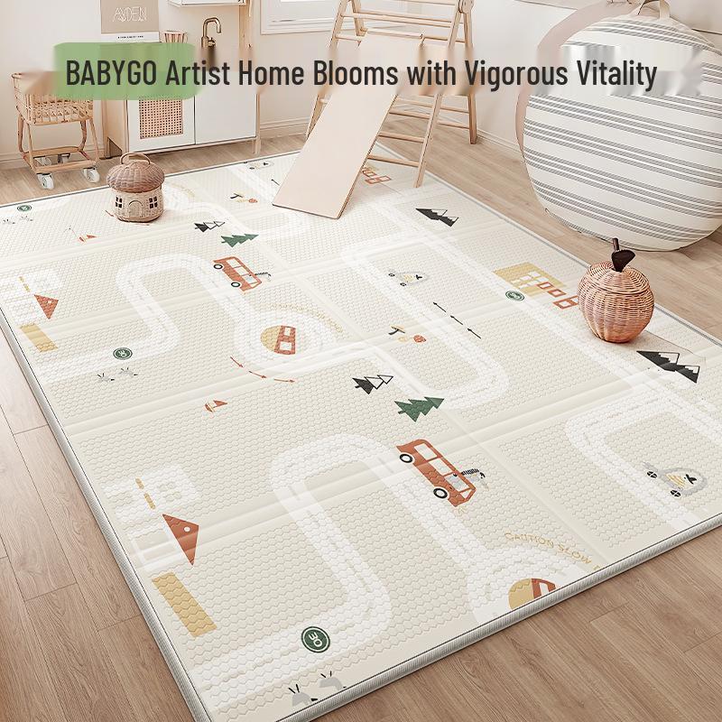BABYGO Foldable Infant Crawling Mat - Thick XPE Foam Baby Play Mat for Home