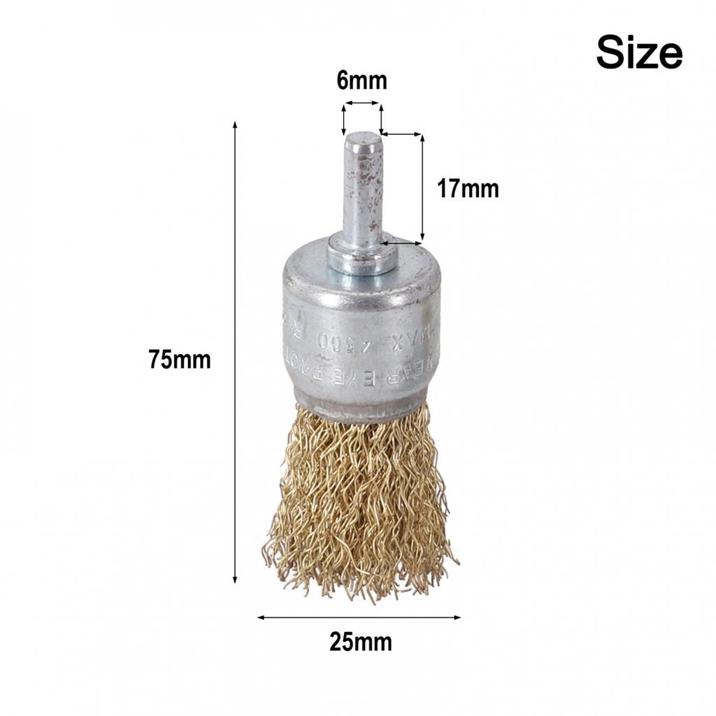 Brass Wire Brush End Wire Brushes For Drill Rust Removal Tool
