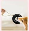 Pet Dog Toy: Durable Rubber Tire for Large Dogs - Interactive, Bite-Resistant, and Teething-Friendly