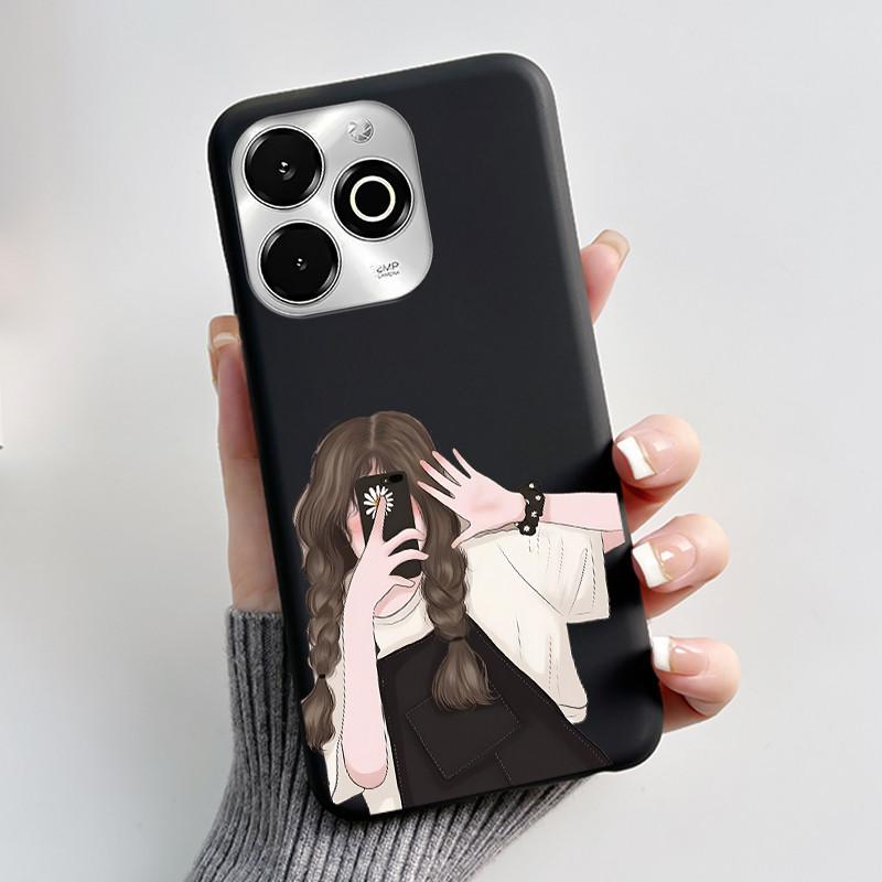 Phone Case For Umidigi G100X / G9X Case Luxury Cute Love Heart Rabbit Cartoon Funny Cover Black Soft Silicone Protective Casing