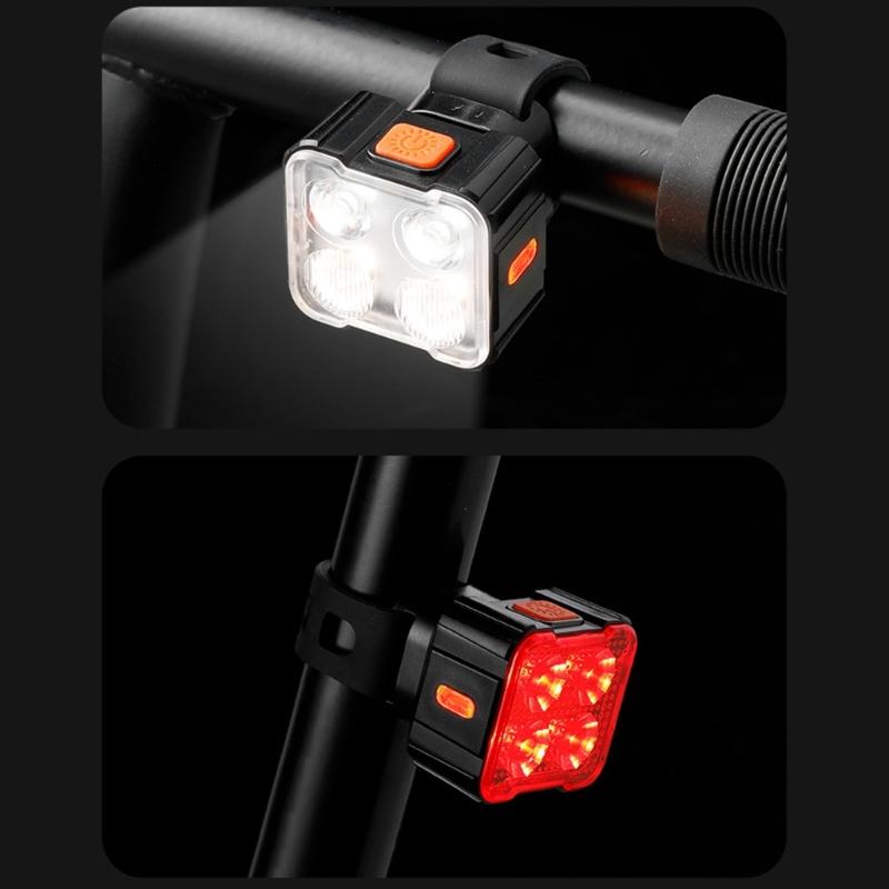 Rechargeable Bicycles Bright Cycling Tail Light Large Wide-angle Design LED Bike Rear Tail Light Multi-Modes Bright