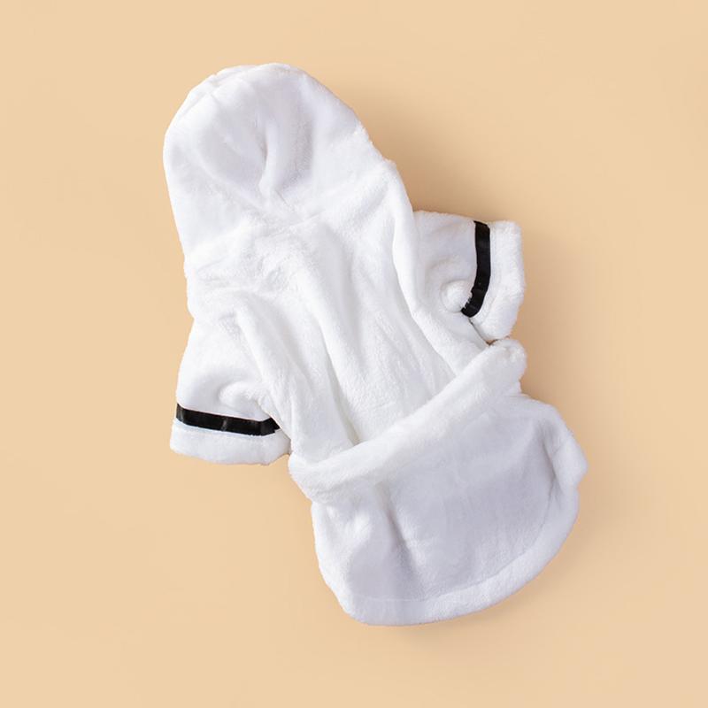 Dog Towel Pajama with Hood Thickened Luxury Dog Bathrobe Quick Drying and Super Absorbent Dog Towel Puppy Shower Gown