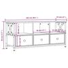 VidaXL TV Cabinet Sonoma Oak 102x33x45 Cm Engineered Wood and Iron 831789