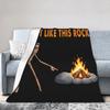 Marcus The Worm I Don't Like This Rock Wool Blanket  Awesome Throw Blankets for Home Hotel Sofa  150*125cm Rug Piece